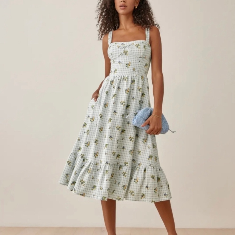Reformation maegan linen dress size 4, floral print, NWT.